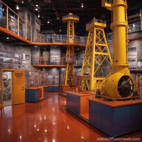 Oil Rig Museum Interior Perspective Stable Diffusion Online