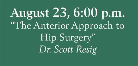 The Anterior Approach to Hip Surgery - Advanced Orthopedic & Sports ...