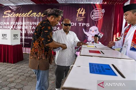 Simulasi Pemungutan Dan Penghitungan Suara Pemilu Antara News