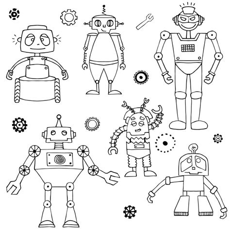 pizarra escarabajo ayer dibujos de robots para imprimir carril perdí mi