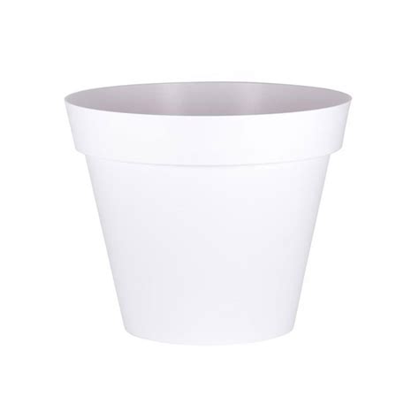 Eda Plastiques Pot Rond Toscane Xxl X Cm L Blanc