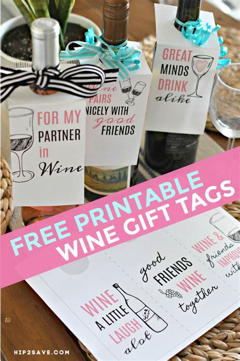 Gift Bottles Of Wine With Our Free Printable Wine Tags Wine Gift Tags