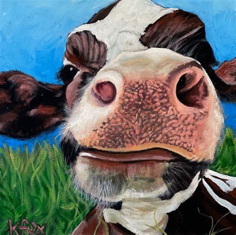 Portrait of a Cow - Etsy