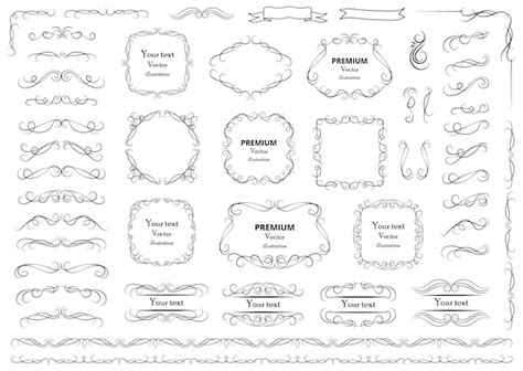 Premium Vector Calligraphic Design Elements Decorative Swirls Or