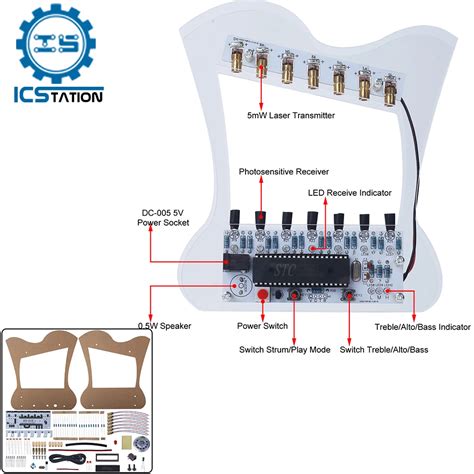 Diy Laser Electronic Piano Kit Hu Music Scales Player Soldering
