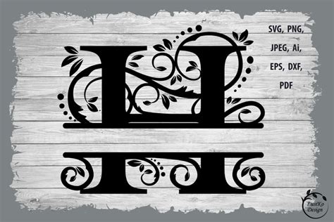 Split Letter Monograms Design Bundles