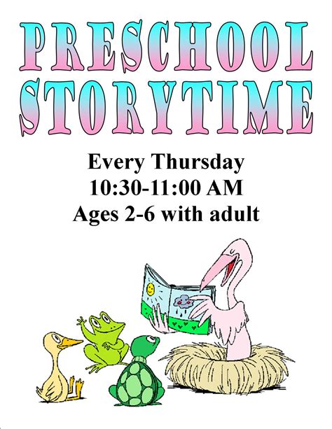 Pre-School Storytime, ages 2-6 – Newburgh Chandler Public Library