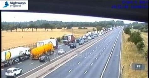 M6 Traffic Updates As Multiple Vehicle Crash Closed Part Of Road Near