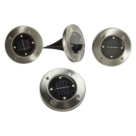 Set de 4 spots solaires encastrables 6 Lumen pas cher à prix Auchan