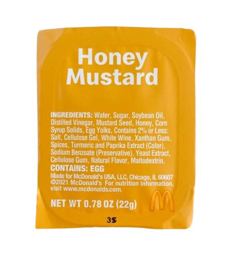 Mcdonald S Honey Mustard Sauce Cups Ct Sauceandtoss