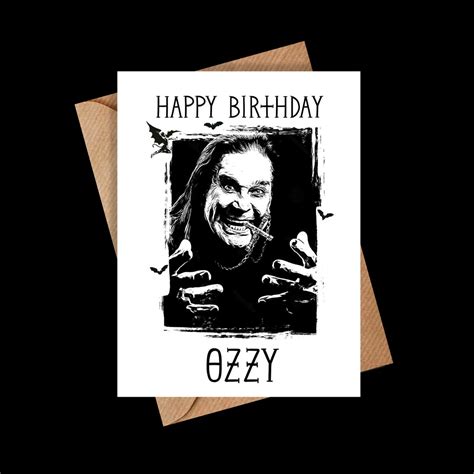 Ozzy Osbourne Happy Birthday Card Ozzy Osbourne Birthday - Etsy