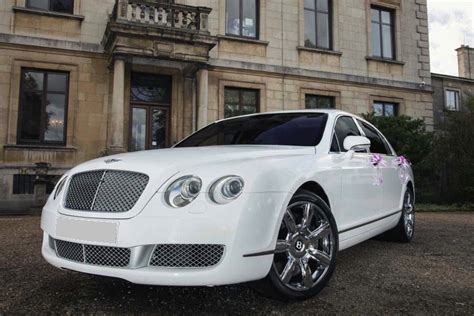 White Bentley Flying Spur Hire Birmingham by Midlands based City Limos