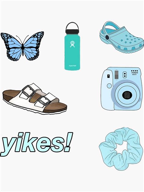 Blue Vsco Sticker Pack Sticker For Sale By Chloeistrash Redbubble