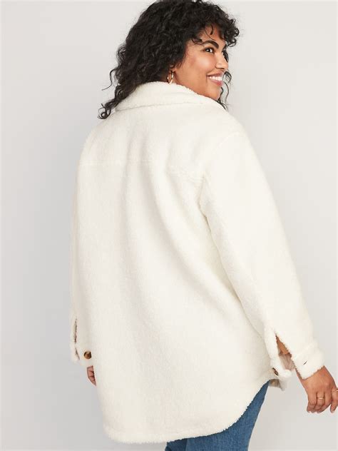 Cozy Sherpa Shacket For Women Old Navy