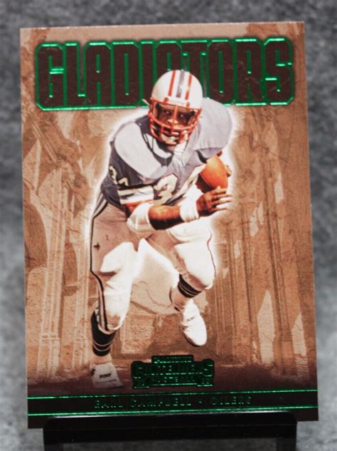 Panini Contenders Earl Campbell Gladiators Emerald Insert Gld Eca