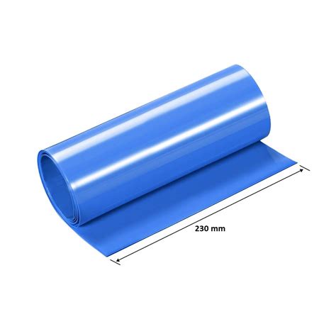 230mm 1 Meter PVC Heat Shrink Sleeve Blue For Lithium Cell Pack