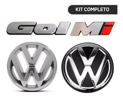 Kit Emblemas Gol Mi Vw Grade E Mala Gol G2 Bola Parcelamento Sem Juros