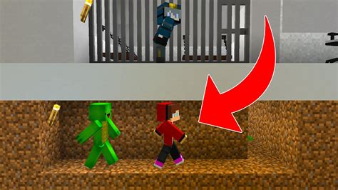 How Did Mikey And Jj Dug A Scary Hole In Prison In Minecraft Mikey