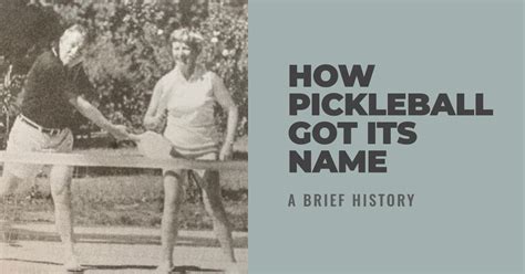 How Pickleball Got Its Name A Brief History Columbiariverpickleball