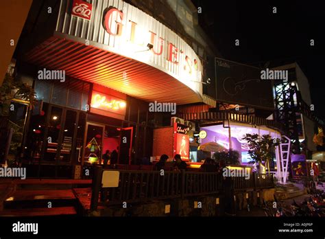 Nightlife In Khon Kaen Neon Lights Of Glue S Night Club In The Night