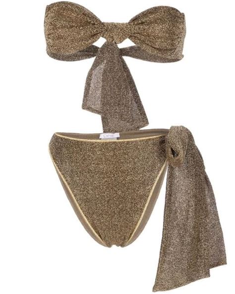 Os Ree Synthetic Sand Lumiere Knotted Bikini Lyst Uk