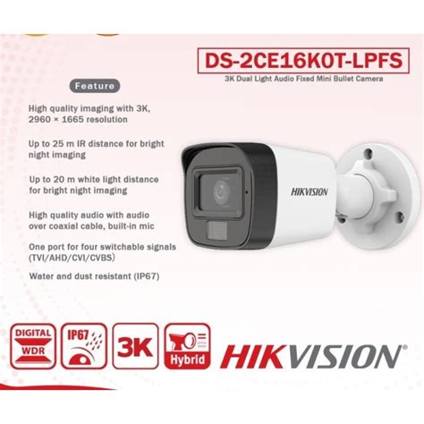 Камера за наблюдение Hikvision Mini Bullet DS 2CE16K0T LPFS 2 8mm 5MP