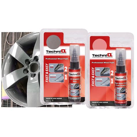 Alloy Wheel Paint Touch Up Gt Graphite Grey Clear Coat Lacquer 2 In 1