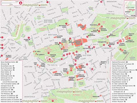 Edinburgh Offline Street Map, Including Edinburgh Castle, Royal Mile with Edinburgh City Map ...