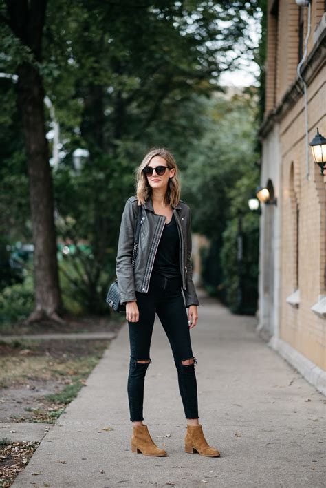 grey leather jacket outfit how to style shopbop fall 2017 sale