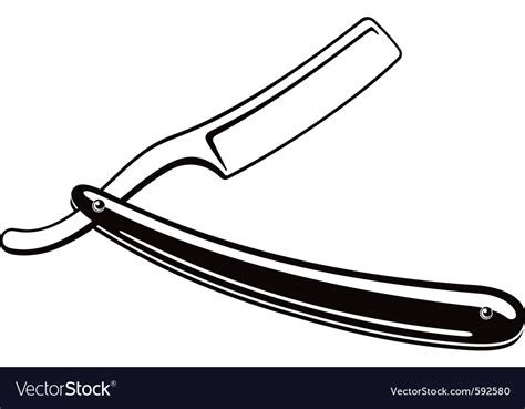 Straight Razor Royalty Free Vector Image Vectorstock