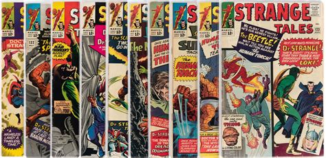 Hakes Strange Tales Lot Of 12 Comic Issues Featuring Human Torch