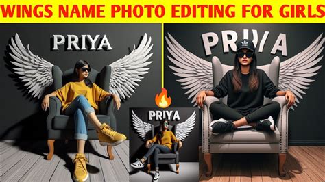 How To Create 3D AI Wings Name Image For Girl Trending Wings Name