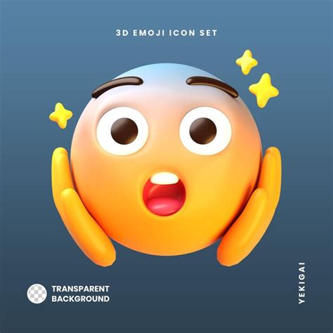 Visage Criant De Peur Pack Dillustrations Emoji 3d Psd Premium