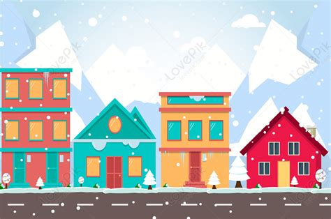 Winter Town Download Free | Banner Background Image on Lovepik | 400085609