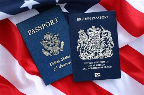 Premium Photo Passport Of Great Britain With Us Passport On United