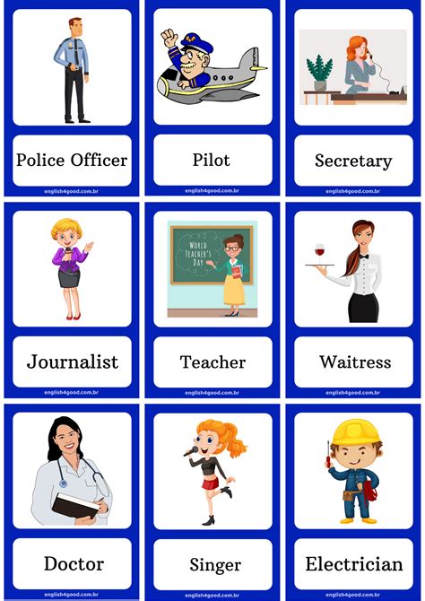 Occupations Flashcards English4Good Vocabulary