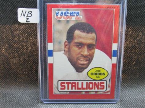 1985 Joe Cribbs Topps Usfl Football Card 21 Stallions Ebay