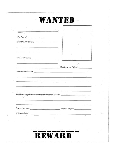 29 Free Wanted Poster Templates Fbi And Old West