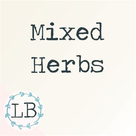 Mixed Herbs Label The Label Barn