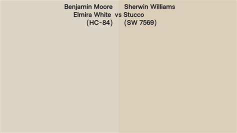 Benjamin Moore Elmira White Hc 84 Vs Sherwin Williams Stucco Sw 7569