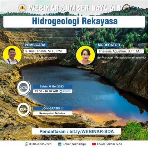 6 Mei 2023 Hidrogeologi Rekayasa Solusi Riset