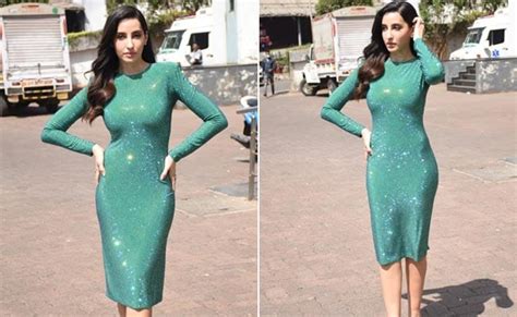 Nora Fatehi Keeps It Flaming Hot In Her Bright Red Bodycon Midi Dress For Dance Deewane Juniors