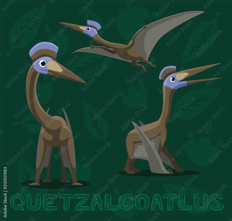 Dinosaur Quetzalcoatlus Cartoon Vector Illustration 素材庫向量圖 Adobe Stock