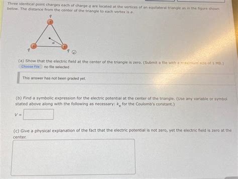 Solved Identical Point Charges Each Of Charge Q Are Located Chegg