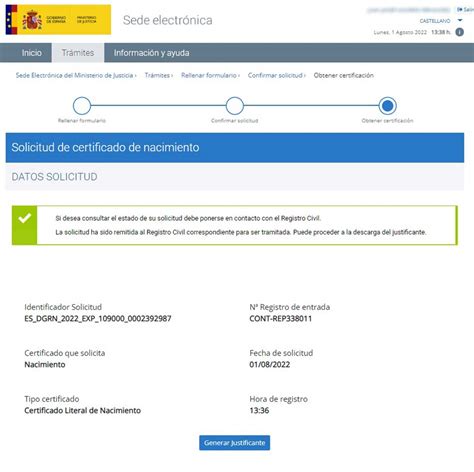 Cómo solicitar el certificado de nacimiento online por correo o de