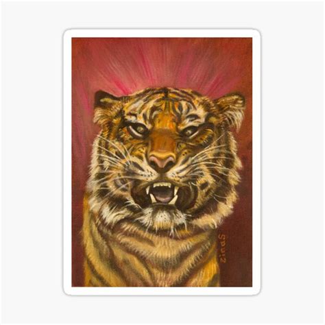 Tiger Portrait Sticker By ZinaStromberg Redbubble