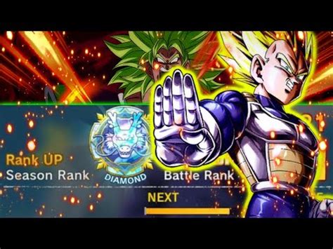 FINALMENTE CHEGUEI NO RANK DIAMANTE DRAGON BALL LEGENDS YouTube