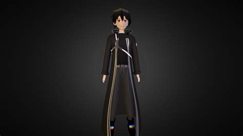 Sword Art Online Kirito 3d Model By Elemental 3d Elemental3d