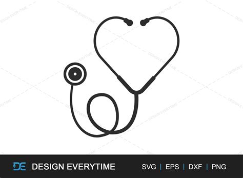 Stethoscope Svg Medical Silhouette Graphic By Designeverytime · Creative Fabrica