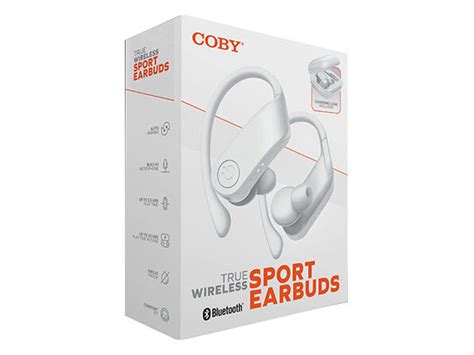 Coby True Wireless Sport Earbuds White Joyus